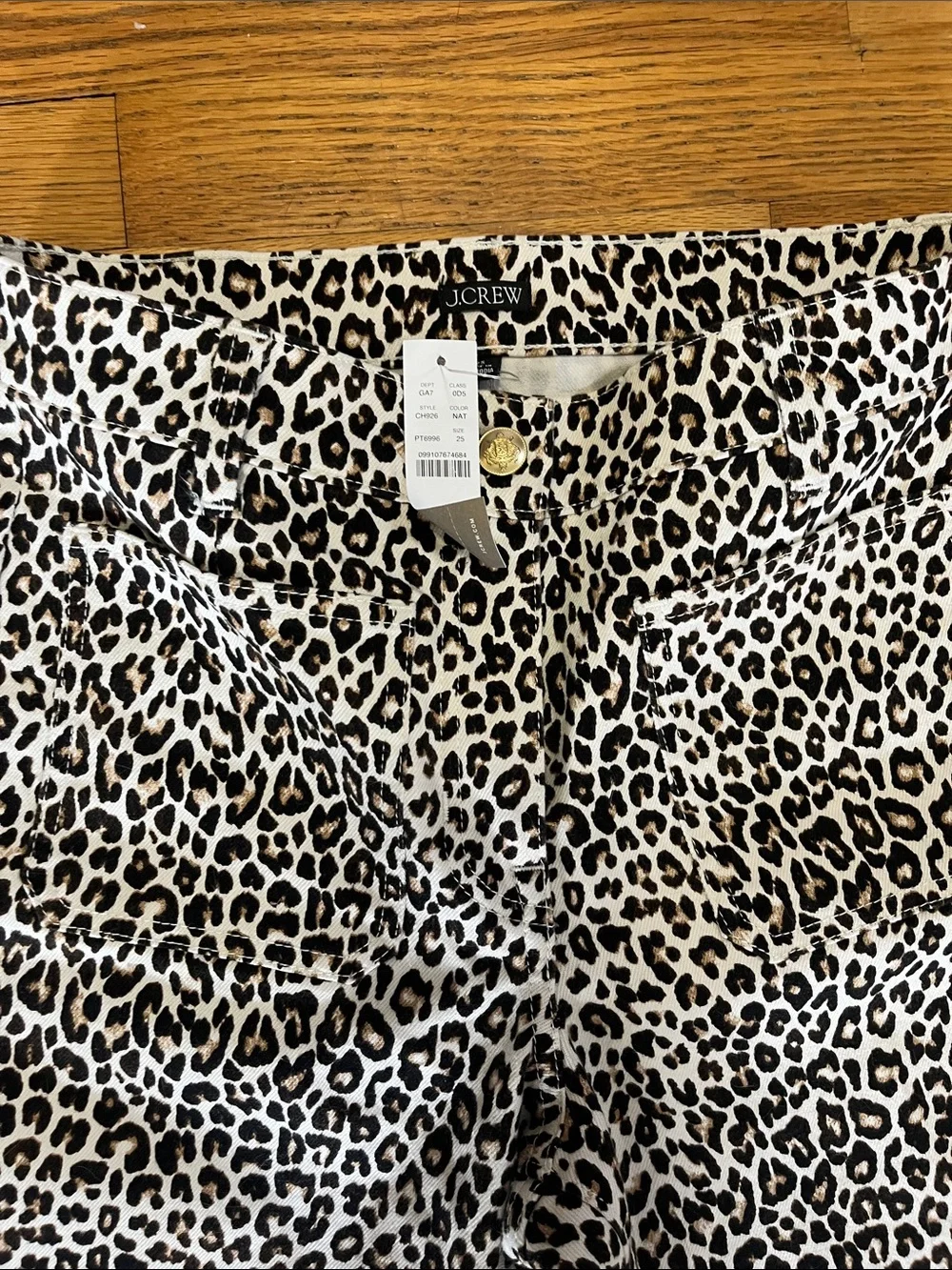 J. Crew Leopard-Print Wide-Leg Jeans - 25 new